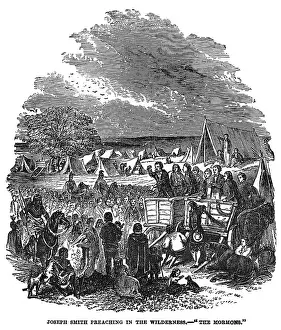 Encamped: The Mormons-Joseph Smith preaching in the wilderness
