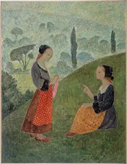 Knit: Morning mist or girl knitting