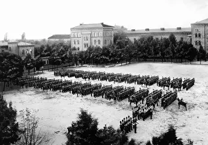 Hauptkadettenanstalt: Morning parade of the Berlin cadets, around 1900
