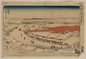 Yoshiwara: Morning snow at Yoshiwara