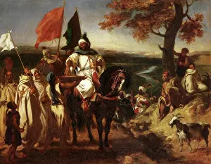 Delacroix: Moroccan Chieftan Receiving Tribute, by Delacroix