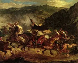 Reins: Moroccan Military Exercises, by Delacroix