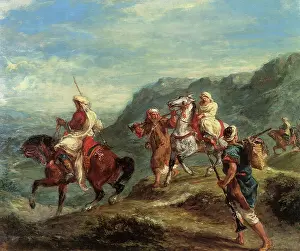 Moroccans: Moroccans Travelling, by Delacroix