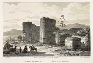 Maghrib: Morocco (19th c.). Ruins of Tingis. Etching