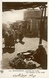 Bazaars: Morocco - Marrakesh - The Entrance to the Bazaars