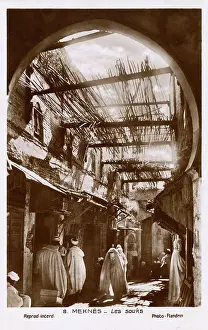 Souk: Morocco - Meknes - The Souk (Covered Market)