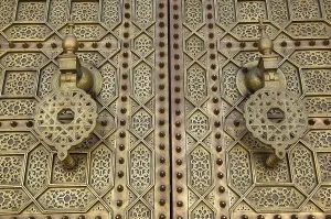 Maghrib: MOROCCO. Rabat. Detail of the doorway of the