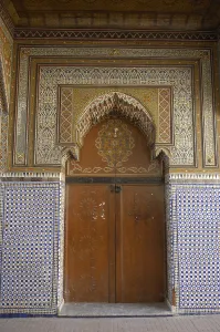 Maghrib: MOROCCO. Rabat. Gate of the mosque of the medina