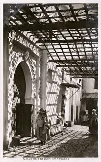 Lattice: Morocco - During Spanish Protectorate - Street in Tetuan