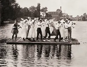 Accompaniment: Morris Dancers on a floating platform, Stratford