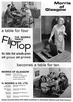 Flip: Morris flip top table advertisement