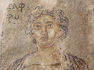 Sappho: Mosaic, Archaeological Museum of Sparta, Sparta, Laconia