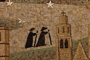 Mosaic in the crypt of the Basilica Notre Dame