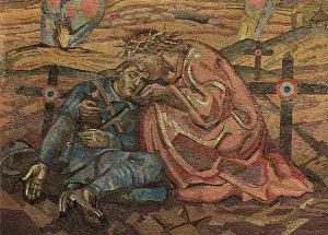 Finistere: Mosaic, Great War Memorial, Quimper Cathedral