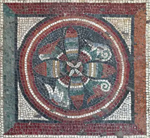Rufi: Mosaic medallion, House of the Cryptoporticus