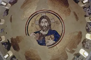 Chios: Mosaic - religion - Daphni - Greece