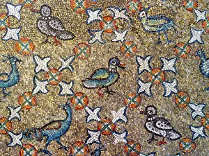 Parrot: Mosaic, Vestibule, Archbishop's Chapel, Ravenna, Italy
