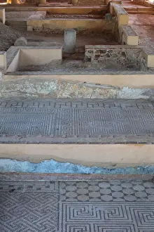 Emerita: Mosaics, Casa del Mitreo, Merida, Extremadura, Spain