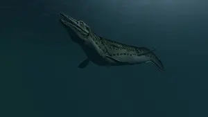 Mosasaur: Mosasaur swimming in prehistoric waters