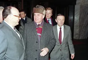 Announced: Moscow, 1991. Mikhail Gorbachev announced his resignation