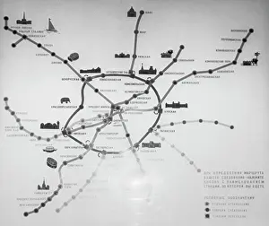 Budan: Moscow Metro map, 1965