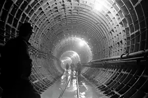 Ploshchad: Moscow Metro tunnel under construction, 1970