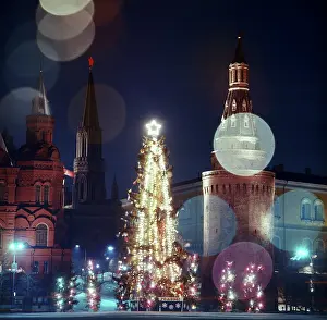 Manezhnaya: Moscow at night, 1978