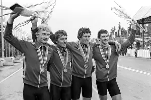 Cyclists: Moscow, USSR. Soviet cyclists Oleg
