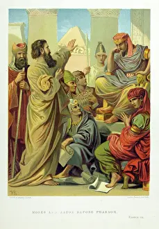 Reuben Luke Collection: Moses and Aaron before the Pharaoh