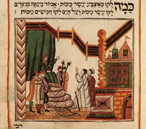 Manuscripts: Moses and Aaron before Pharaoh