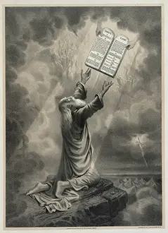 Upwards: Moses receiveing the law