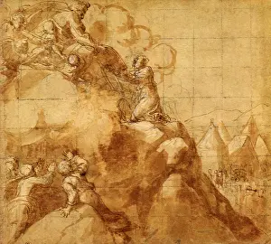 1517: Moses receiving the Ten Commandments, by Raphael