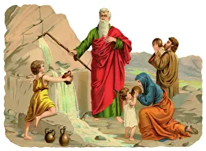 Patriarch: Moses striking rock to find water in the desert