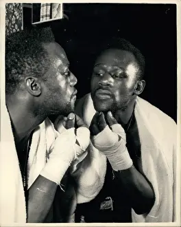 Harringay: Moses Ward in training for boxing match, London