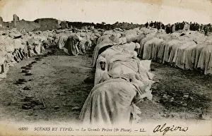 Moslems: Moslems at prayer, Algiers, Algeria