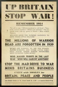 Anti War: MOSLEY FLYER 1939