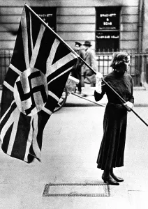 Mosley: Mosley supporter with flag