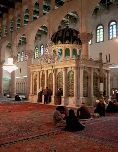 Arabs: MOSQUE OF DAMASCUS. View of the Prayer Room or haram. Damasc