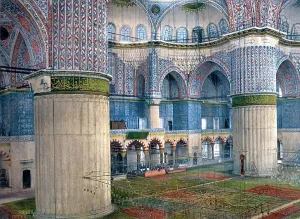 Ahmet: Mosque of Sultan Ahmet I, interior, Constantinople, Turkey