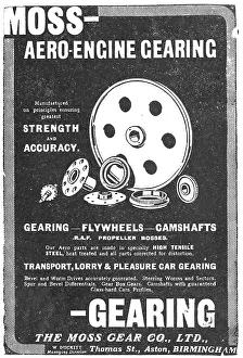 Gearing: Moss Aero Engine Gearing - Aston Birmingham 1918