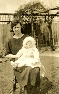 Mummy: Mother and baby in the garden