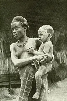 Nigeria: Mother and baby, Ubiaja, Edo State, Nigeria, West Africa