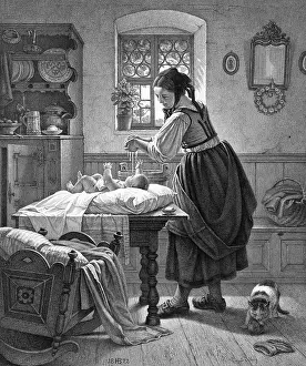 Bathes: MOTHER BATHES HER CHILD