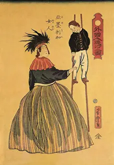 Stilts: Mother, Boy on Stilts
