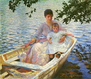 Tarbell: Mother and Child in a Boat