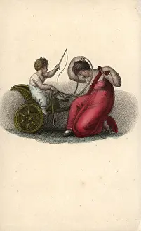Legrand: Mother and child playing on a chariot