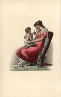 Legrand: Mother with child praying on her lap