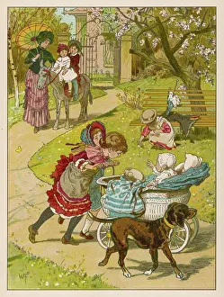 Woldemar: Mother and children in the park