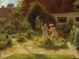 Daugher: Mother and Daugher picking flowers