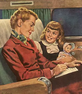 Treks: Mother and Daughter on Airplane
